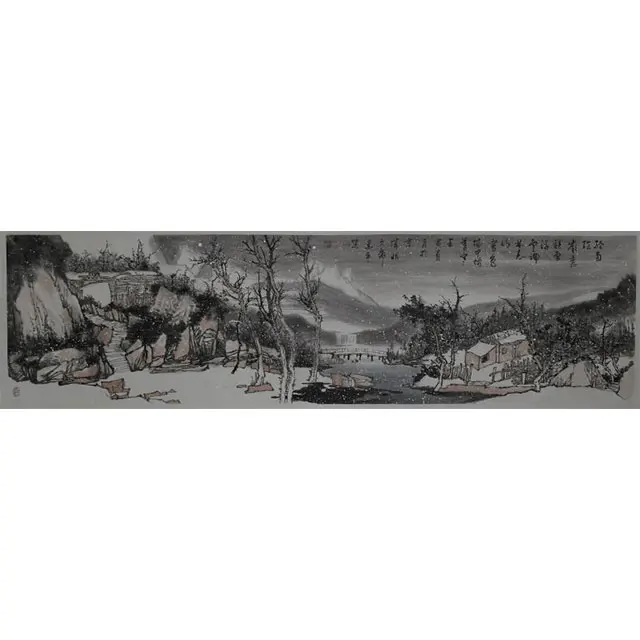 Chinese classic landscape painting customized famous calligraphy and painting Ziqi Donglai decoration hanging landscape painting