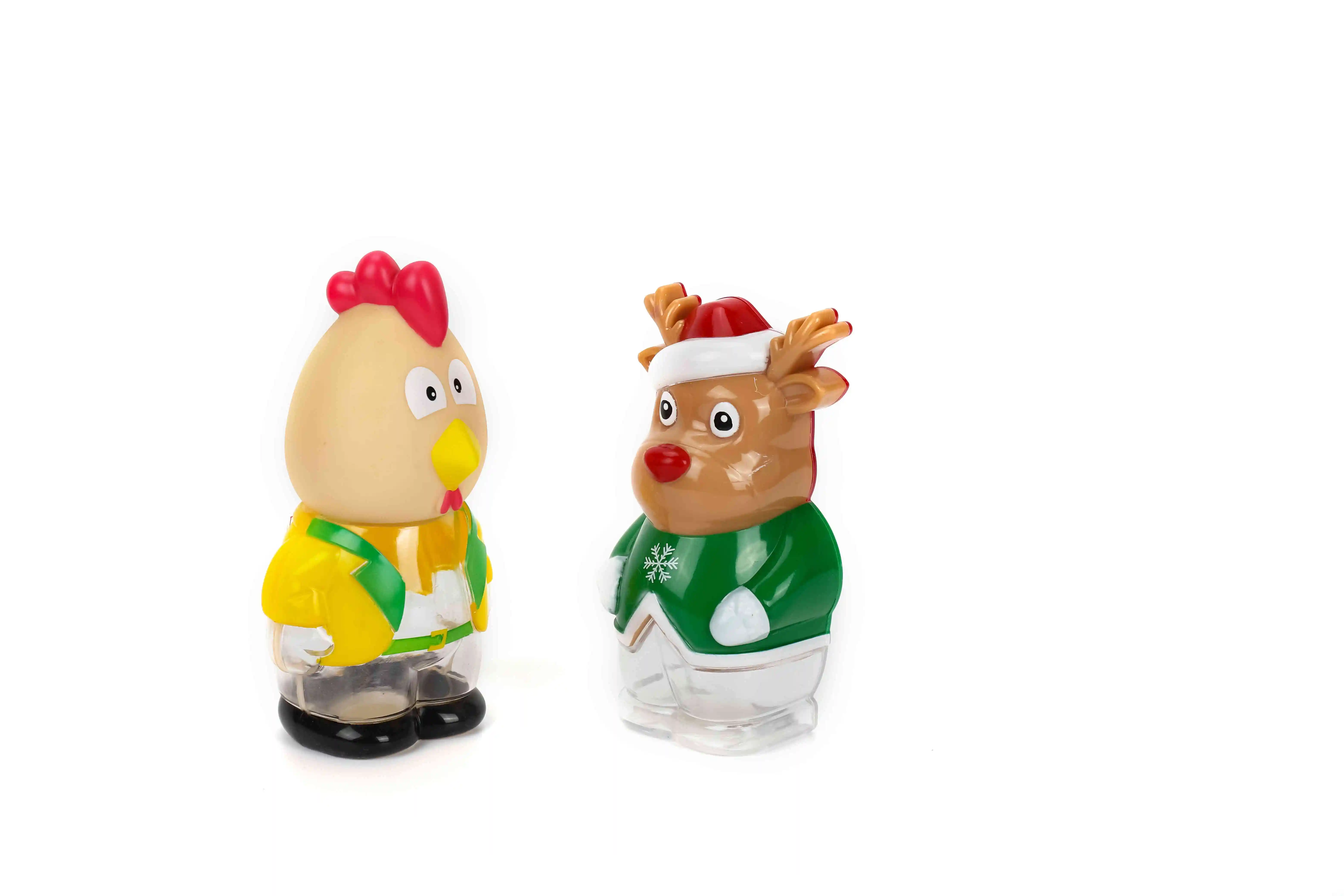 Cute Cartoon Chicken Candy Box Plastic Craft Pvc Christmas Party Craft Ornaments Accessory Children Toy Gift
