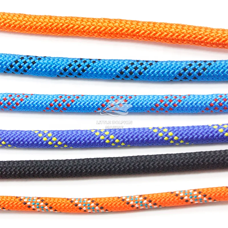 customized color and size 1mm 1.5mm 2mm polypropylene16 strand solid braided utility Mooring Rope