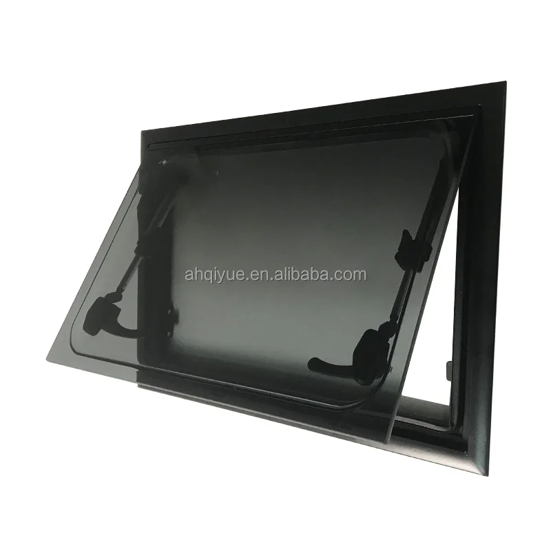 Right Angle RV Window Tinted Glass Push Window For Travel Trailer Campers