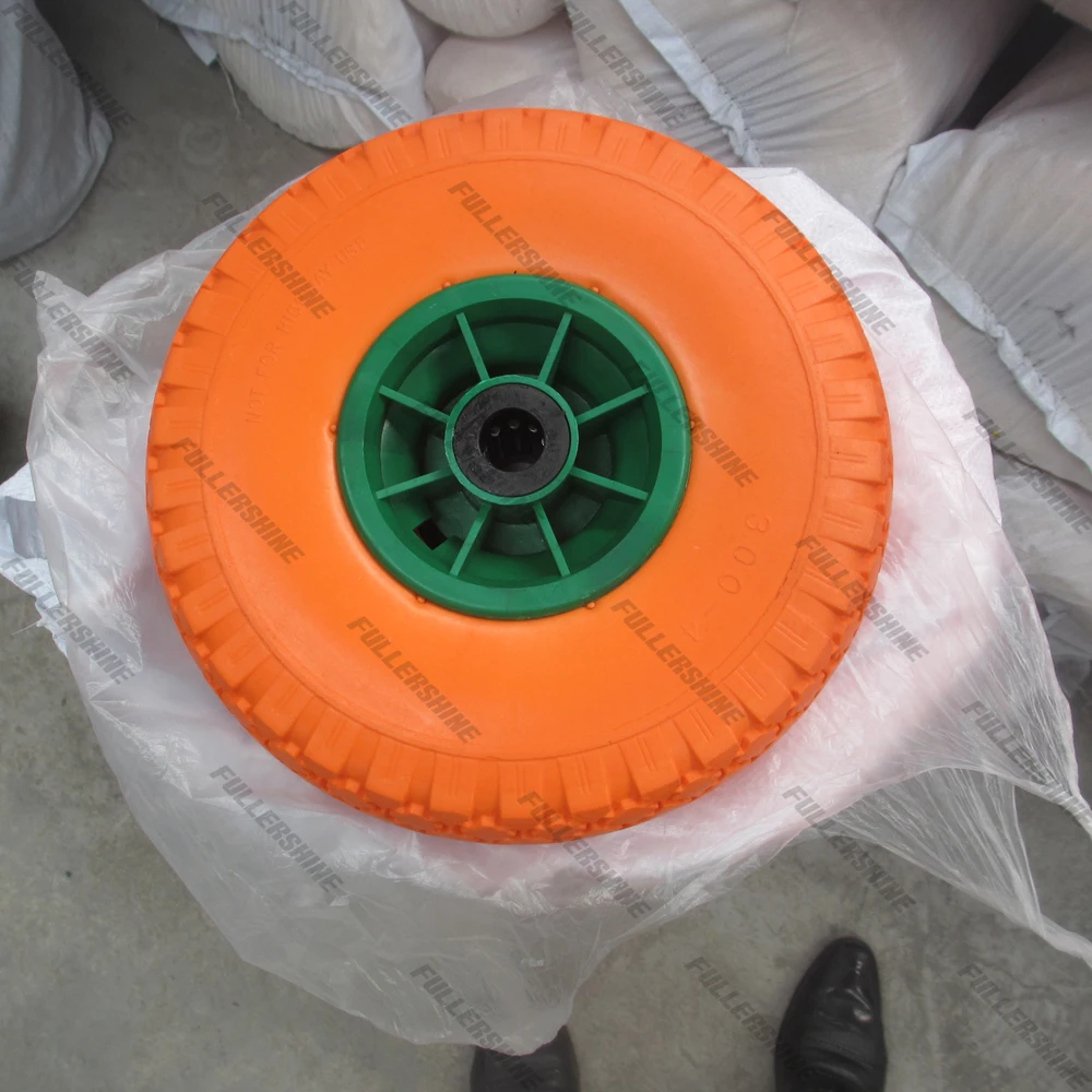 PAHS 10inch PU Foam Wheel for Wheelbarrow 260mm diameter Foam Caster 3.00-4 with plastic rim