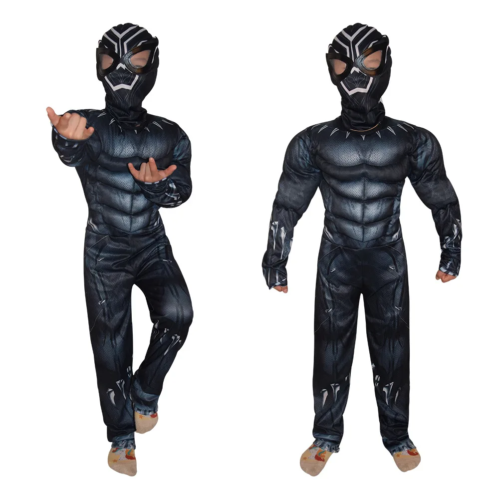 Halloween Kids Civil War Superhero Costume New Black Panther Cosplay Brave Cheetah Warrior Costume
