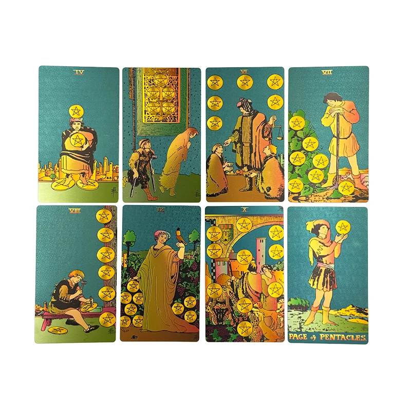 High Quality Custom Printed Paper Tarot Cards Deck Board Game for Angel Healing with Guidebook