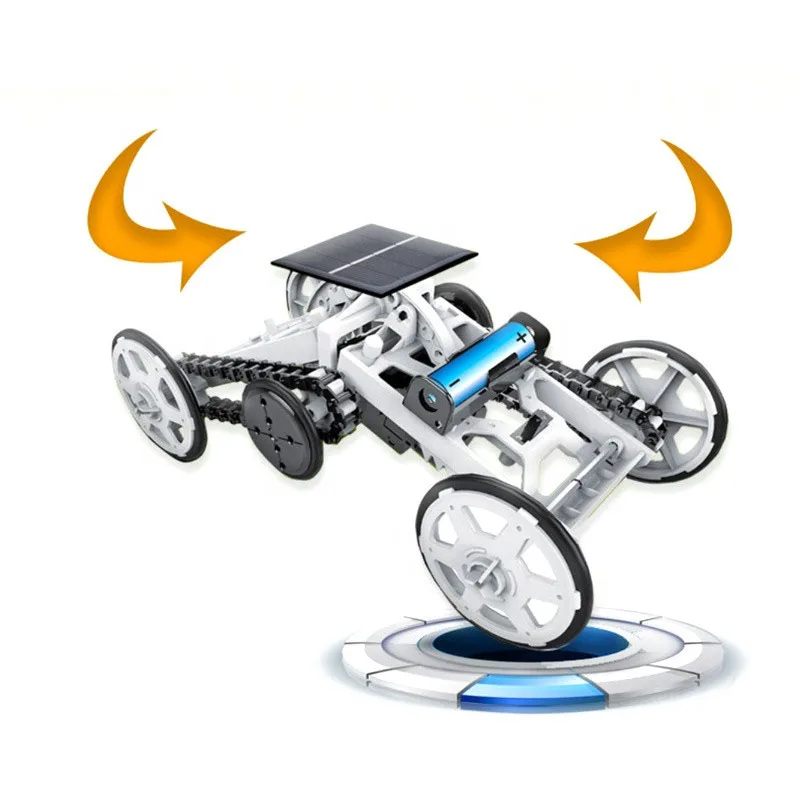  Обновленная версия Stem Science DIY 4WD игрушечный автомобиль с солнечной батареей для