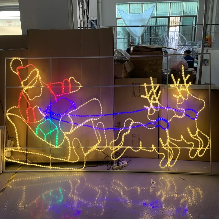 Новый 3D светодиодный Рождественский стоячий Олень для украшения
