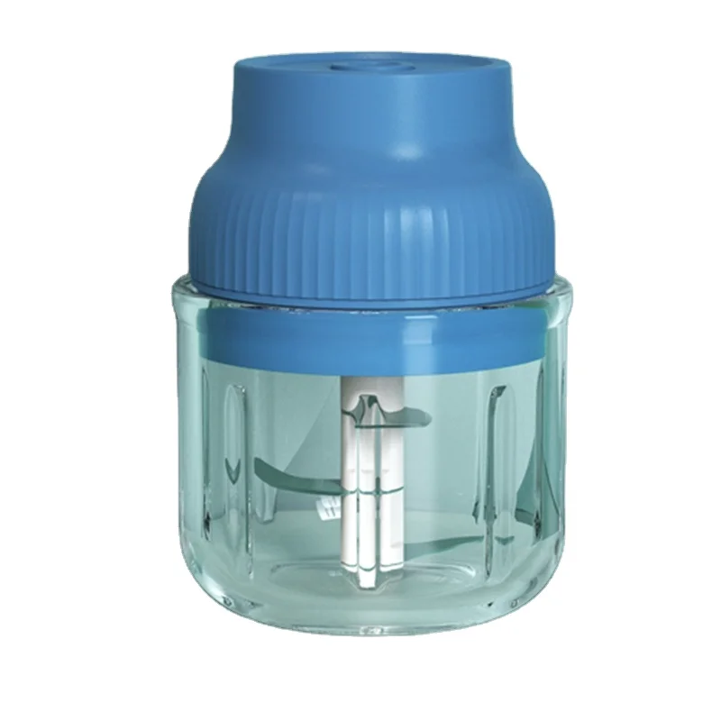 Electric Garlic Chopper Portable Cordless Mini food pusher plastic mincer Blender for Nuts Chili Onion Minced Meat