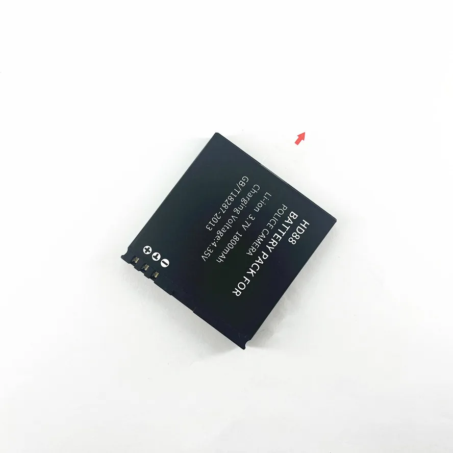 1800mAh 3.7V HD88 Rechargeable Lithium Ion Polymer Battery for Body Worn Camera Action Camera