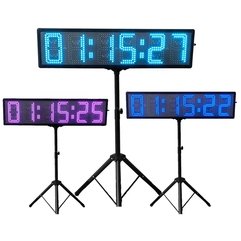 Jhering Red Finish Line Timer Running Time Clock with Handle for Marathon Runners Sports Stopwatches for Races