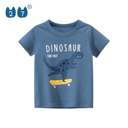 Летняя хлопковая Футболка для мальчиков, детская одежда, Детская Хлопковая футболка для мальчиков