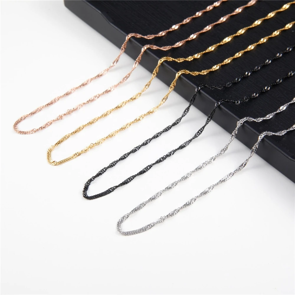 Женская мода часы из нержавеющей стали ожерелье цепь волна воды