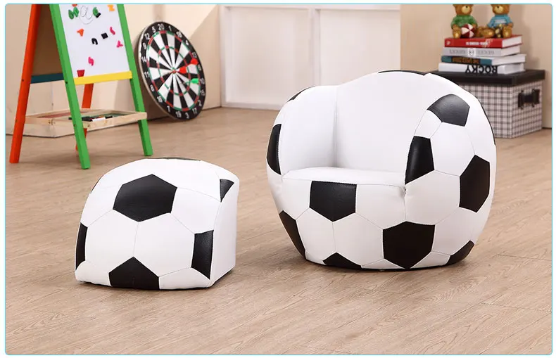 Moetry Unique Design Kids Sofa Soccer Football Shaped Sitting Sofa Chair for Daycare Baby Toddler