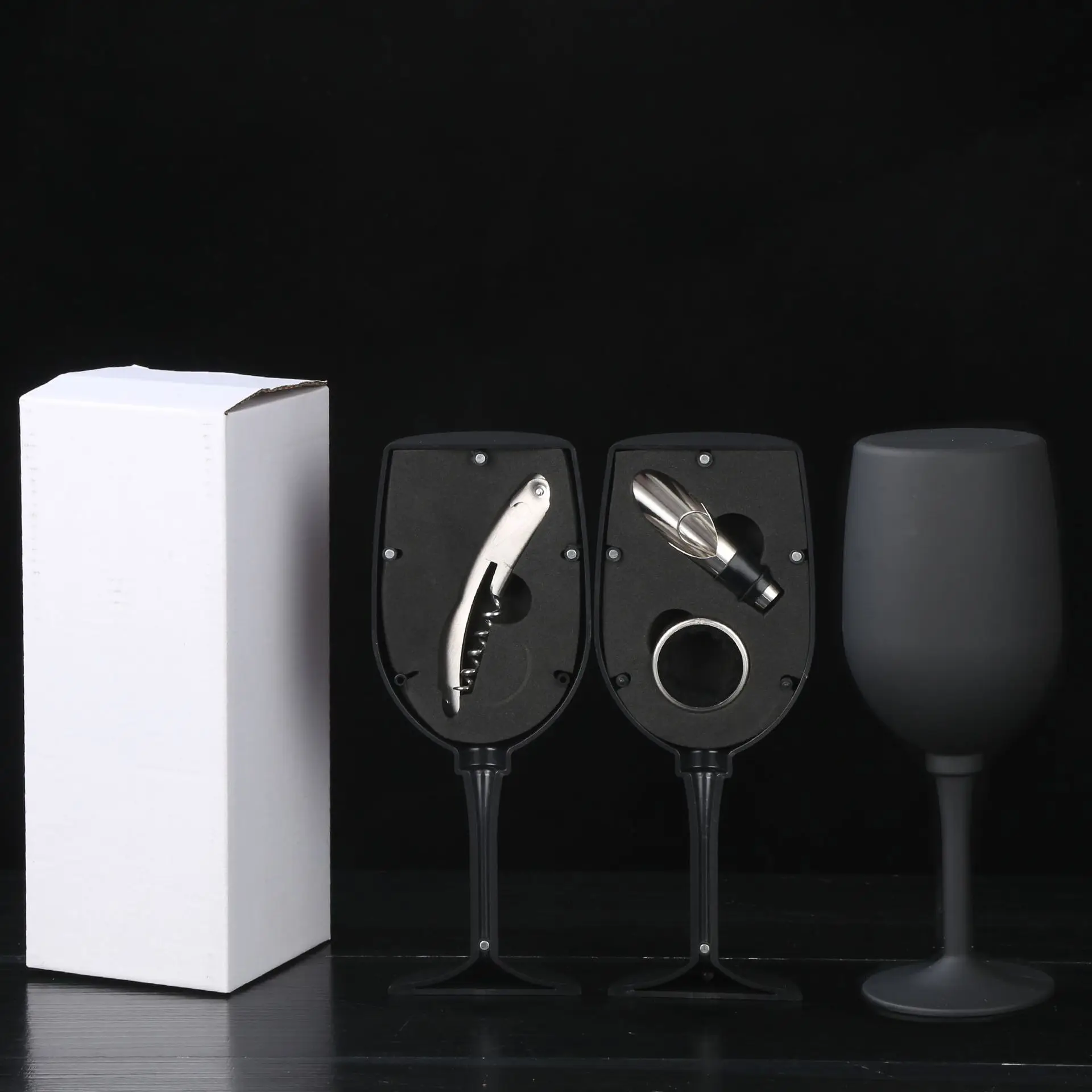 Wine Bottle Accessory Kit Corkscrew Opener Wine Bottle Shape Tools Gift Set And Wine Bottle Accessoris Gift Set