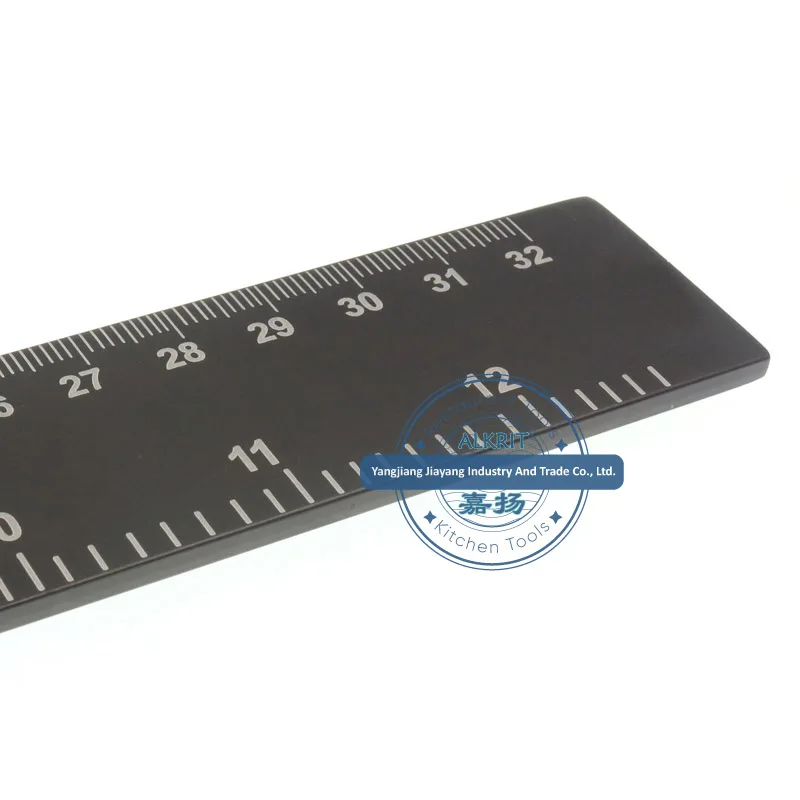 (ALBK-GR002) whole black aluminum dough guide ruler Measuring Dough Balance Thickness Ruler for Baking with laser scales