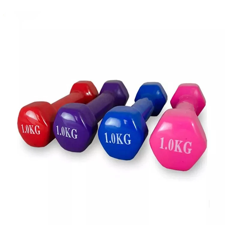 Color Rubber Hex Vinyl  Neoprene Standard weights Dumbbells Sets