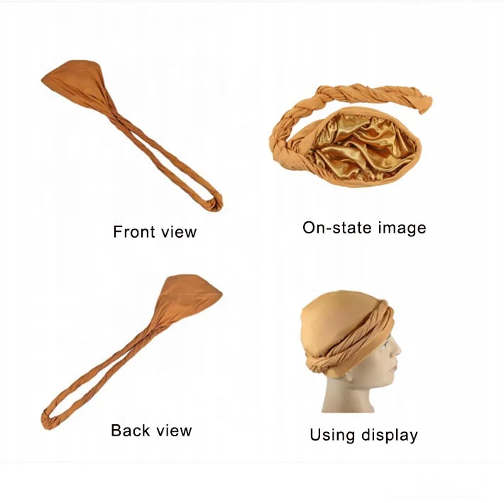 Turban Hat Hair Headwear Breathable Bottoming Durag Turban For Men