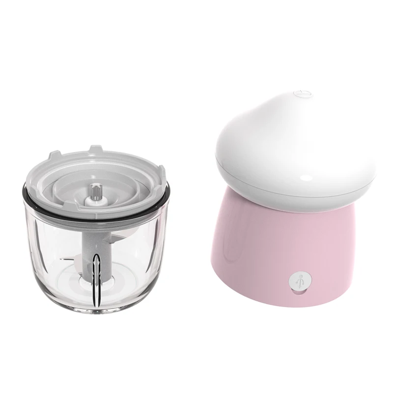 Manufacturer Hot Selling Portable 300ml glass chopping bowl Mini Rechargeable food mixer household