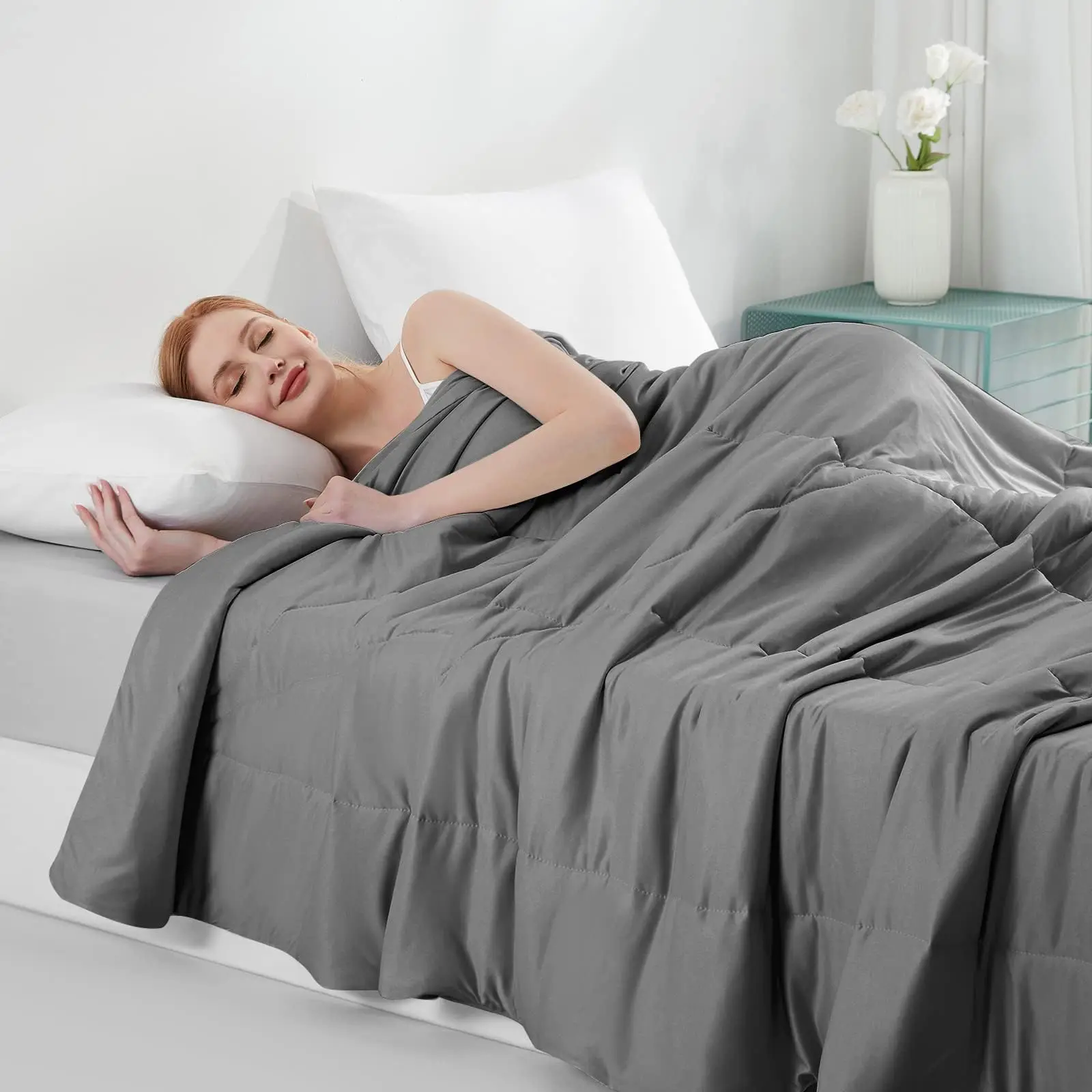 Washable Q-Max > 0.45 Arc-Chill Cooling Fiber Evercool Cooling Comforter For Hot Sleepers