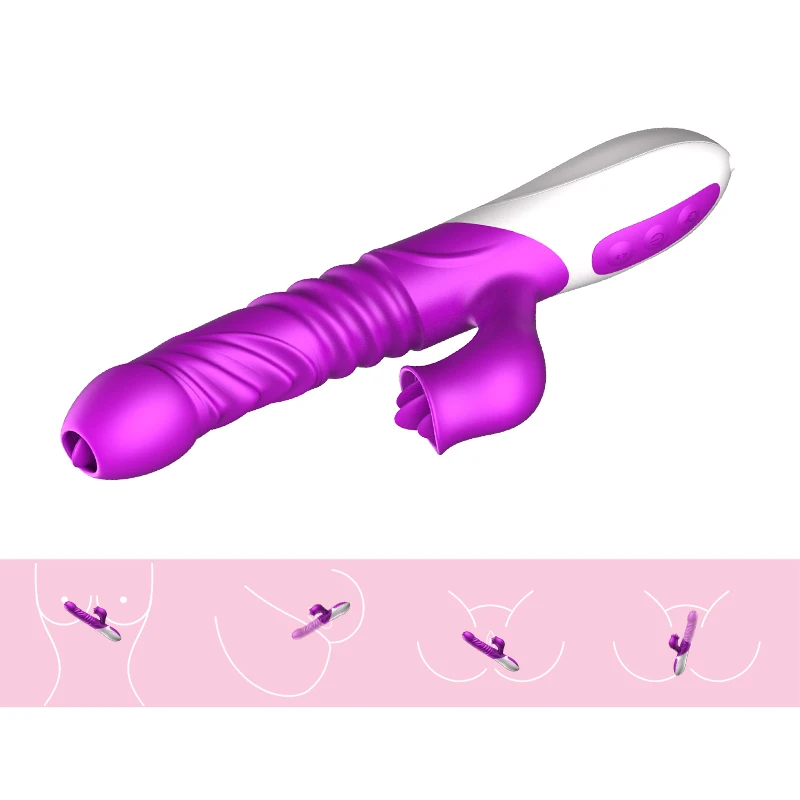 Real Touch Female Masturbation Vibrators Toys Double Vibrating Stimulation Tongue Vibrator Stimulate Clitoris Female G Spot
