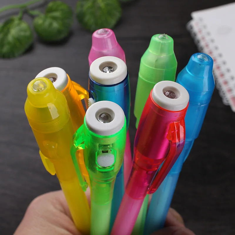 Custom Logo Adult Secret Message Uv Light Spy Pen Wedding Invitation Magic Invisible Marker Kids Diary Invisible Ink Uv Lamp Pen