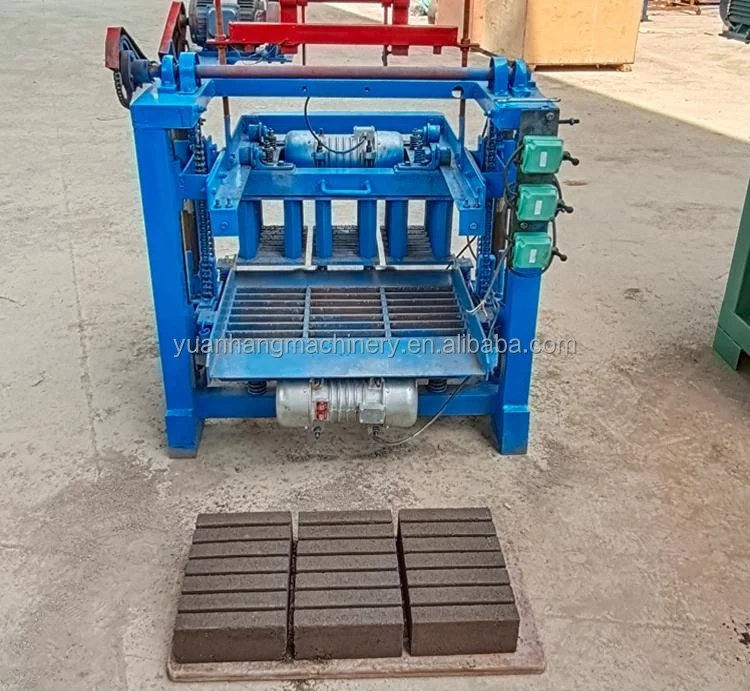 hydraulic press latest laying light weight manual movable concrete operate block machine using plastic pallet