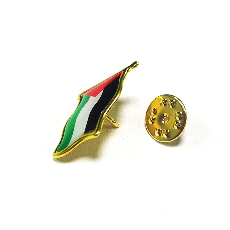 Palestine flag Pin Manufacturers Custom Enamel Pin Blank Print With Epoxy Lapel Pins Hat Collar Badges