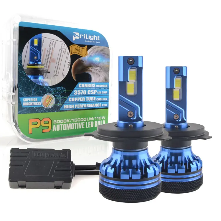 P9 Led Headlight Bulb 100W 10000LM Auto Headlamp H4 H1H 3 H7 H11 9005 9006 9012 Led Headlight Bulb