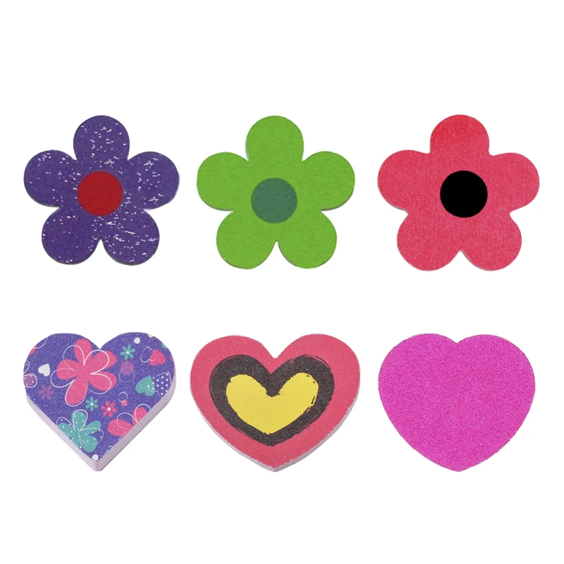Factory Price Nail File Custom Logo Sanding Paper Pink Nail Files 100/180 Durable-Side Heart Nail File