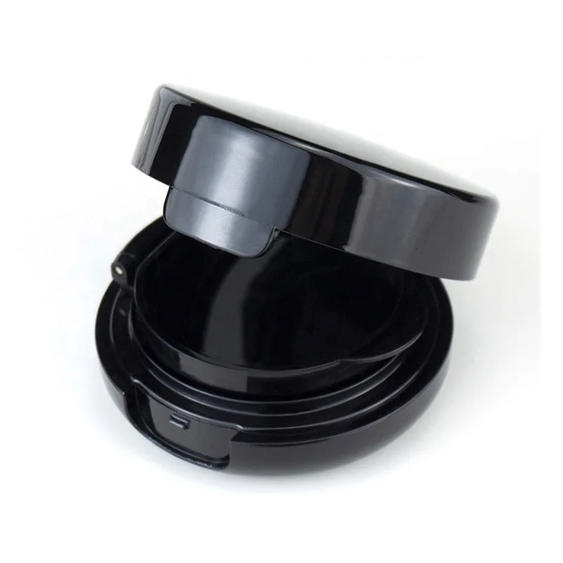 Wholesale empty face press powder compact case packaging container custom air bb cushion foundation compact case with mirror
