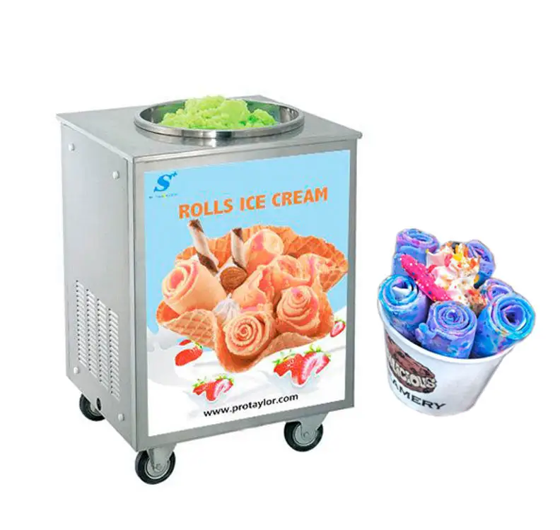 China Supplier Nice-looking Ice Cream Machine Ice Cream Roll Machine Factory Sale
