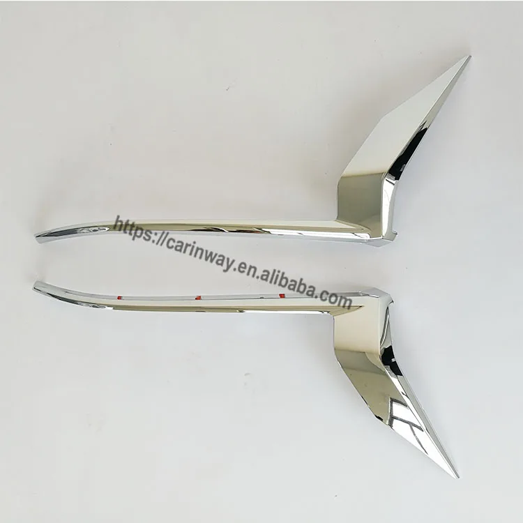 FJ120 body kits full chrome headlight case headlamp trim FJ150 front lamp strip  for Toyota Land Cruiser Prado 2018