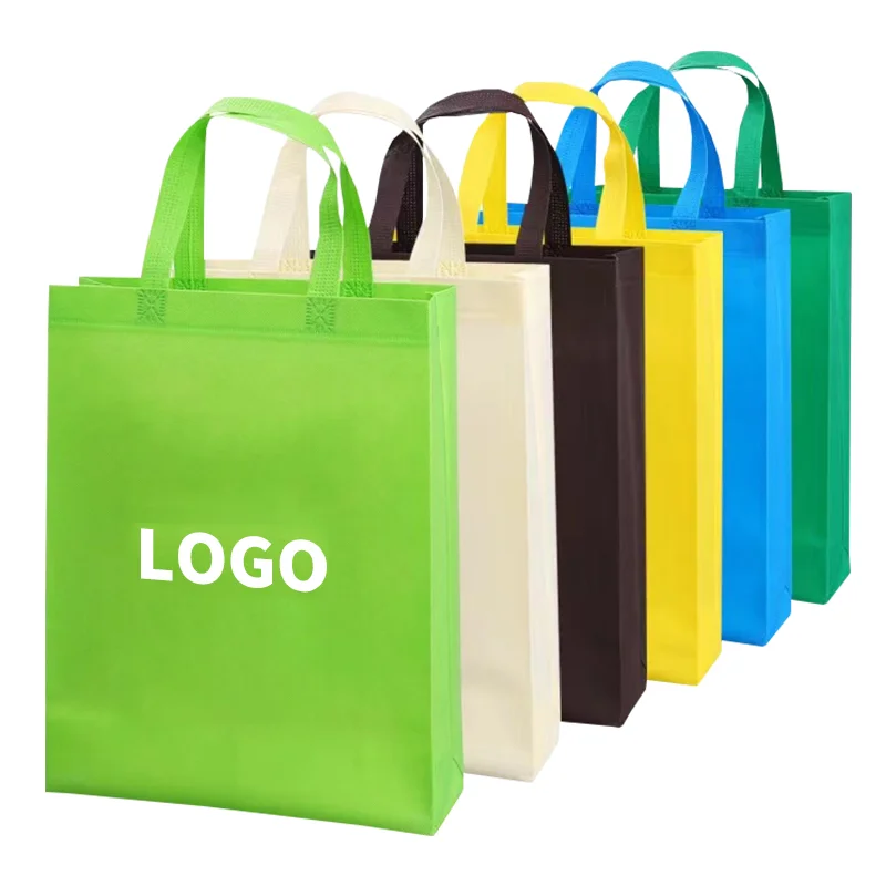 Custom Printed Eco Grocery Printable Gift Reusable Recycled Non-Woven Laminate Promotional Non Woven Shopping Tote Bag With Logo