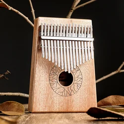 Huashu On-sale Mahogany Good sound Wood Kalimba 17 Key Mbira Thumb Piano