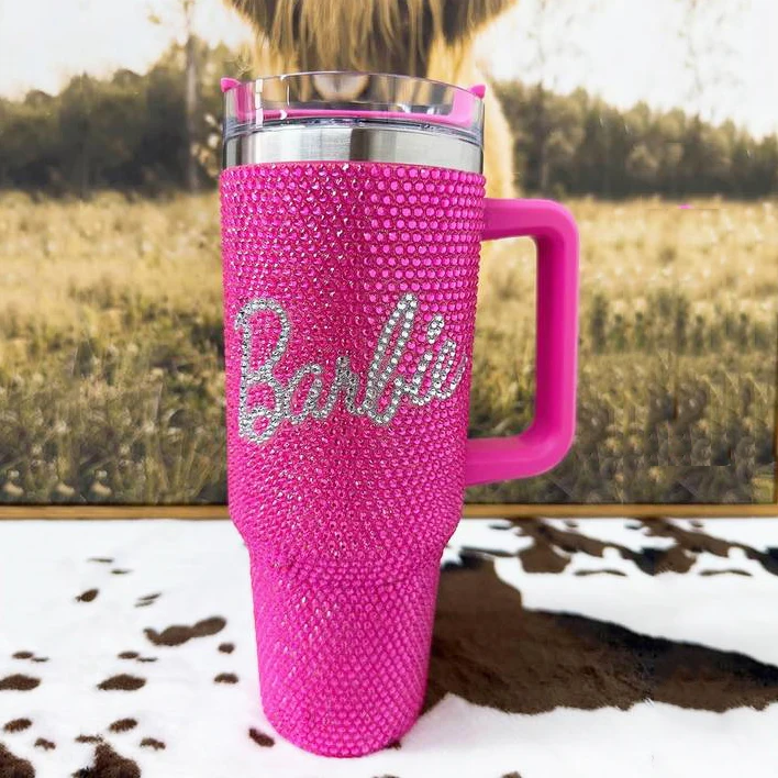 XULIN Wholesale Large Capacity Car Cup Multicolor Cow Rhinestone Tumblers DIY Kits