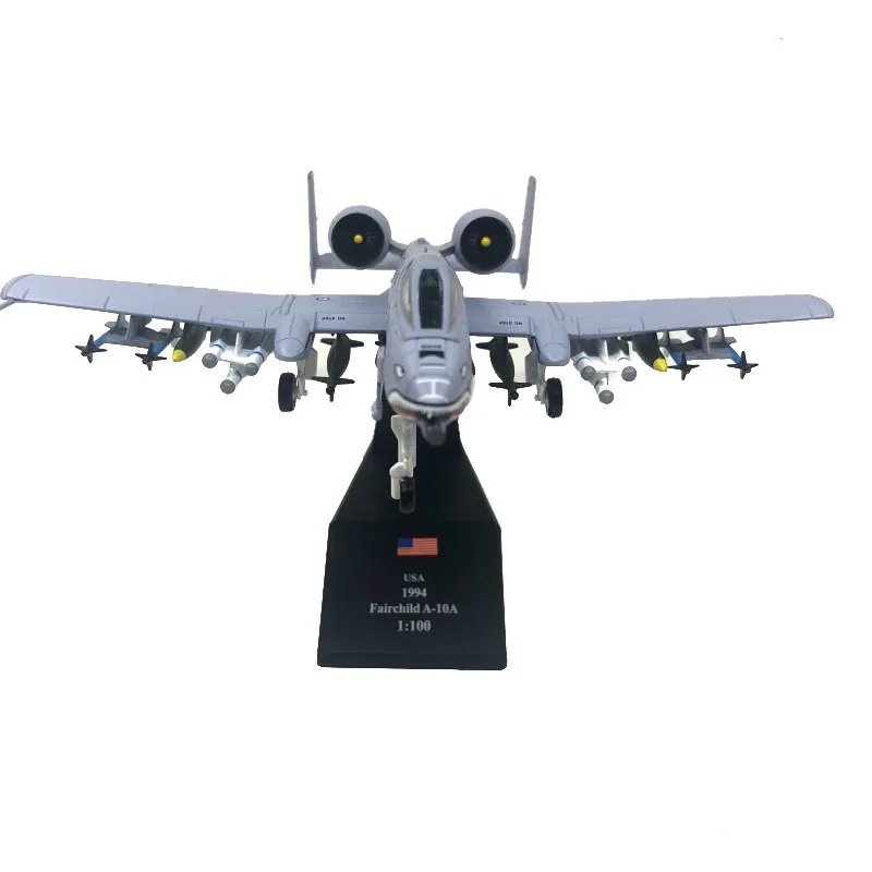 1/100 Scale Fairchild Republic A-10 Thunderbolt Plane Fighter Diecast Airplane Alloy Model