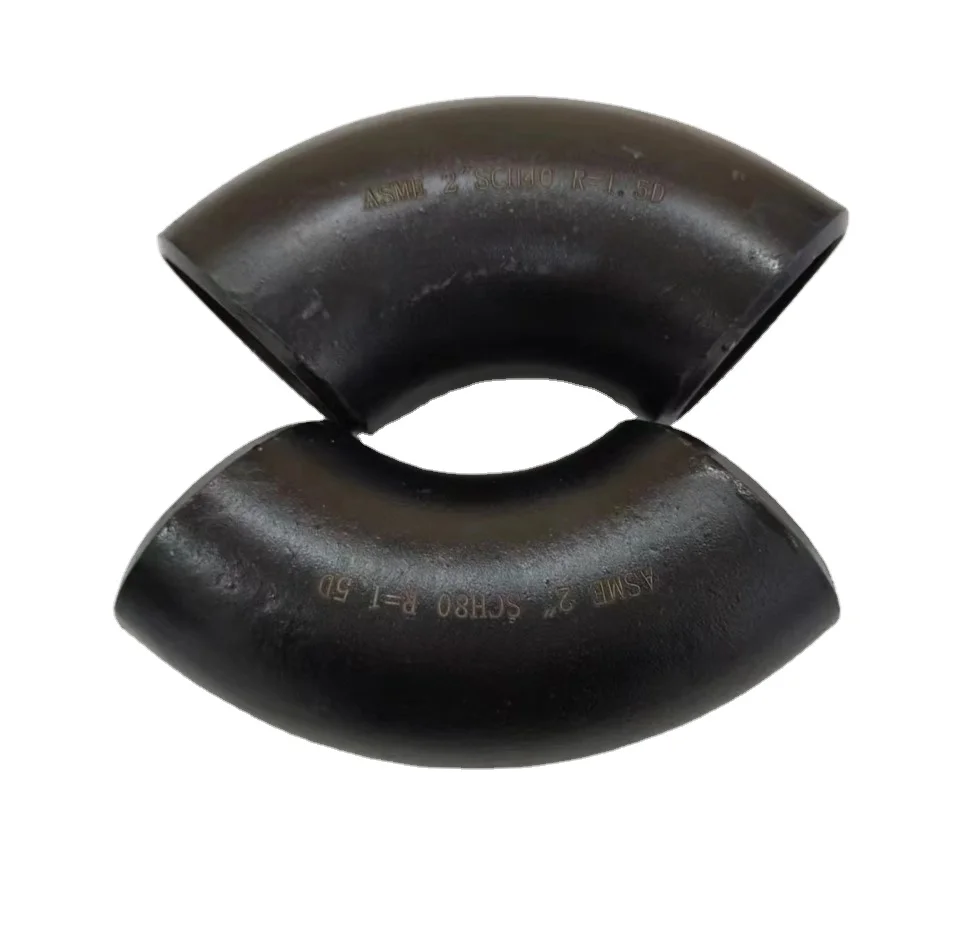 ANSI B16.9 A234 WPB carbon steel pipe fitting butt welded 90 degree /180 degree sch40 sch80 elbows for hot sale