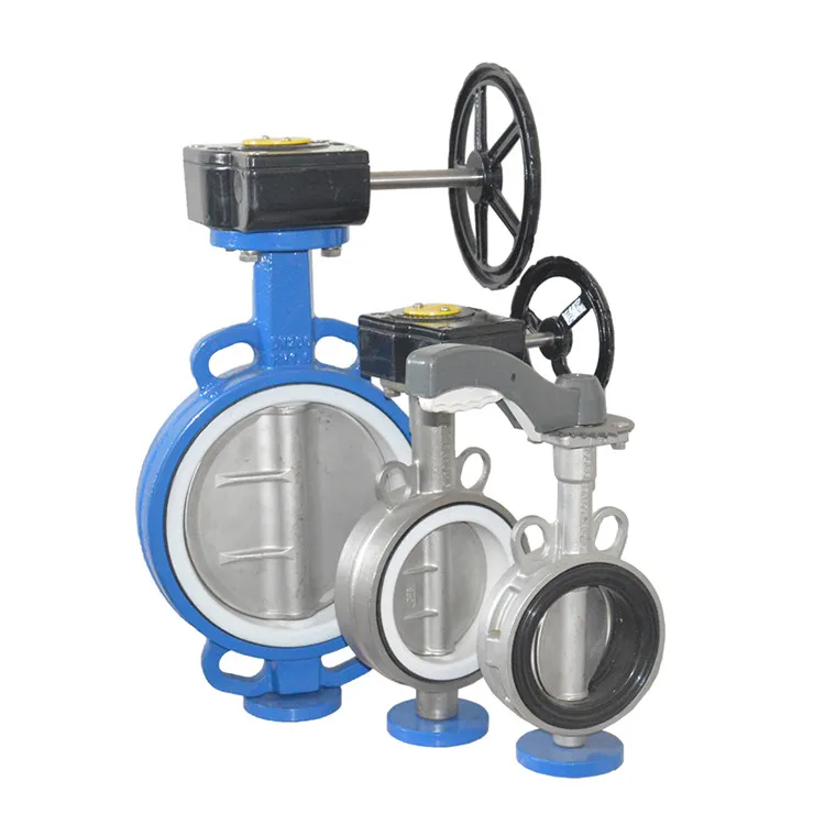 factory manual wafter valve gearbox epdm seat butterfly valve gearbox