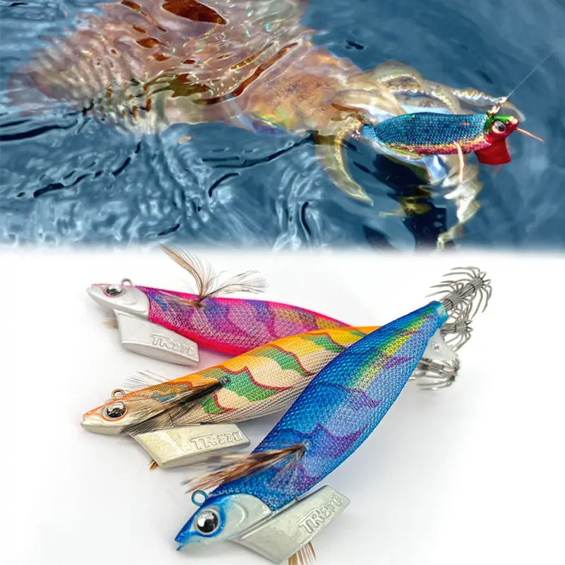100% original Japan yamashita brand 3.5# artificial wood shrimp mantis shrimp Bait EGI Squid hook Jig Cuttlefish fishing Lure