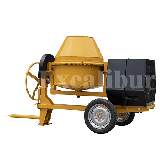 All kind of diesel gas powered 260~500L cement mixers for sale with 2/4 wheels