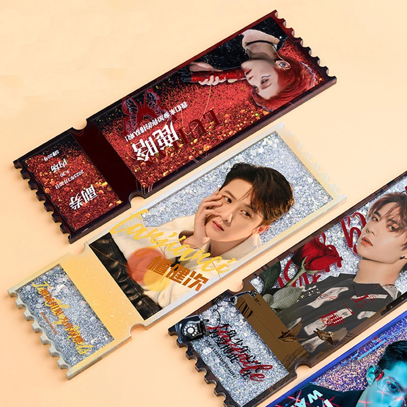 Clear Anime Kpop Photocard Printer Liquid Ticket Custom PVC Acrylic Photocard Holder Holographic Acrylic Photo Card Keychain