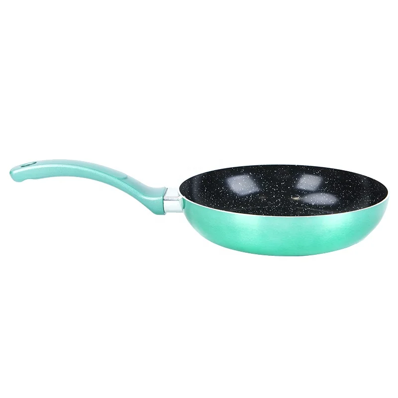 Forged Green Fry Pan Coating Grill Unique Design Aluminum Non Stick with Induction Bottom Ceramic Customized Service Spray Paint