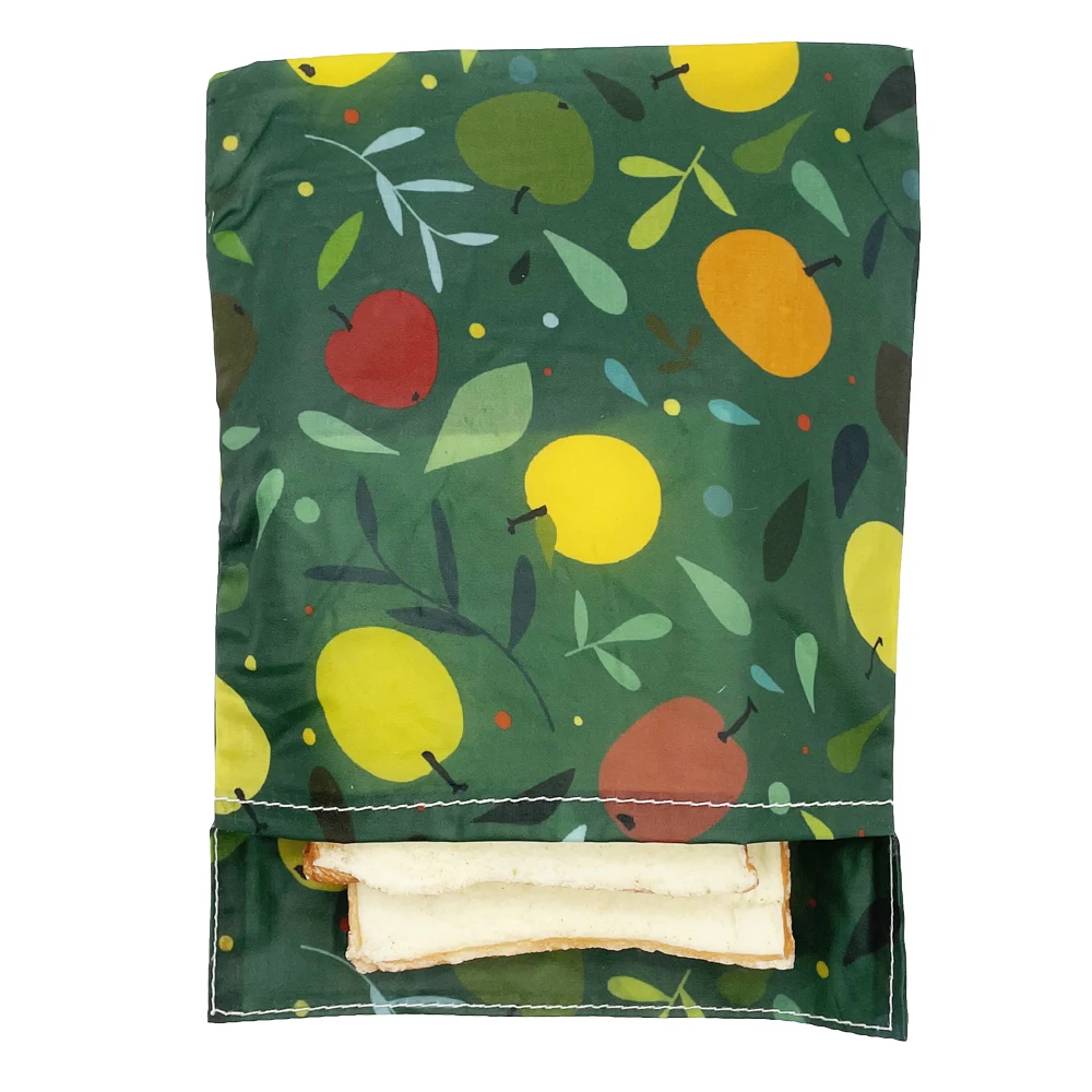 Reusable Kitchen Food Fresh-keeping Storage Beeswax Food Wrap Bag Eco Friendly Reusable Portable Plastic-Free Food Storage Bag