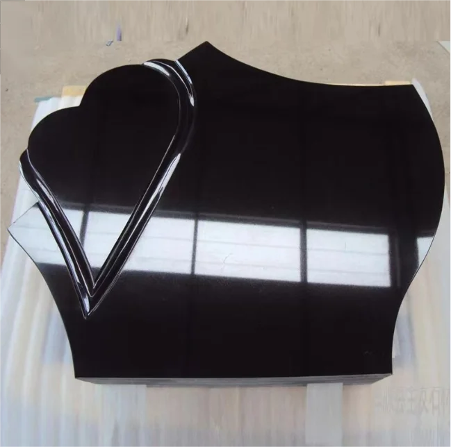 Simple Design Granite Tombstone Wholesaler Black Russian Tombstone