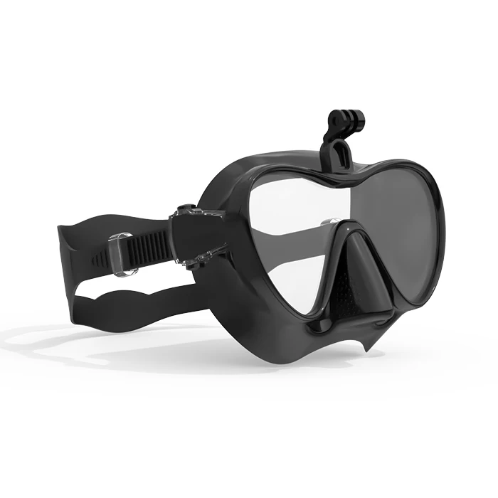 2021 New Products Adult Face Mask Safety Glasses Whole Silicone Anti fog Diving Mask with Detachable Camera Mount