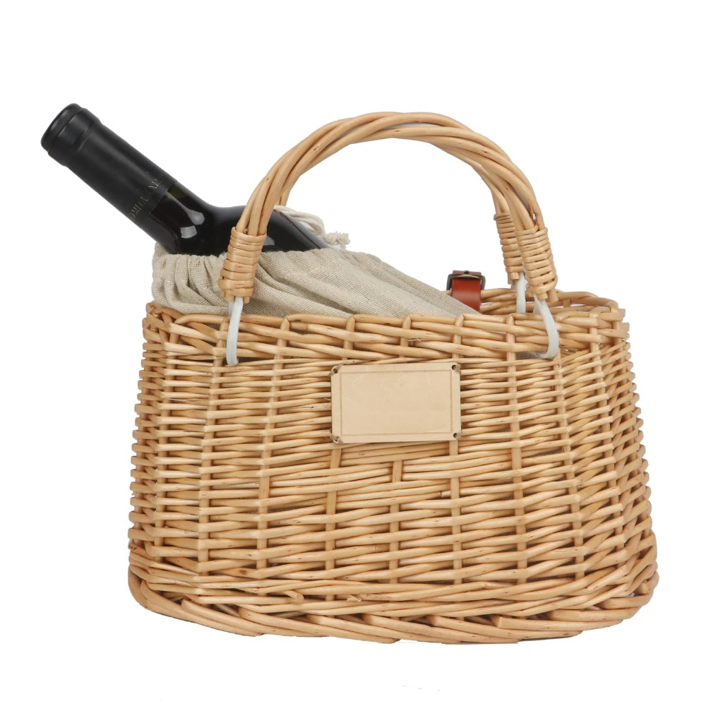 Винтажная плетеная Сумка для хранения велосипедной корзины на