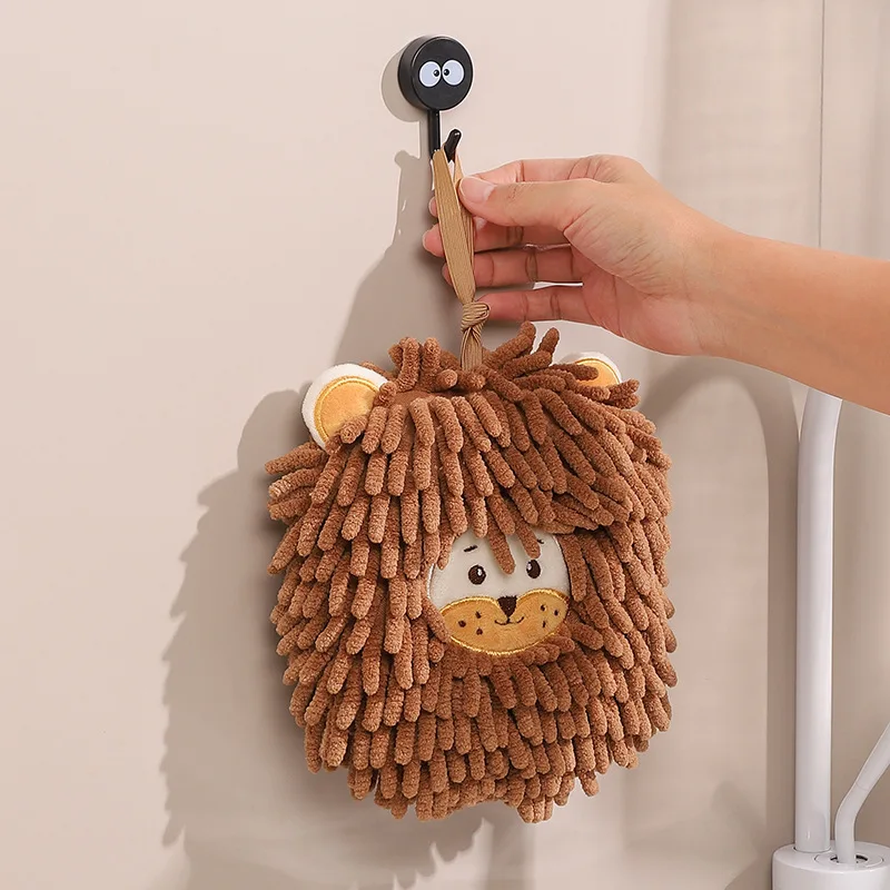 Microfiber Chenille Soft Household Absorbent Hanging Kitchen Hand Ball Towel