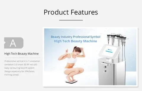 5 In1 ультразвуковая кавитация RF машина для похудения вакуум жировых отложений стенд Spa машина