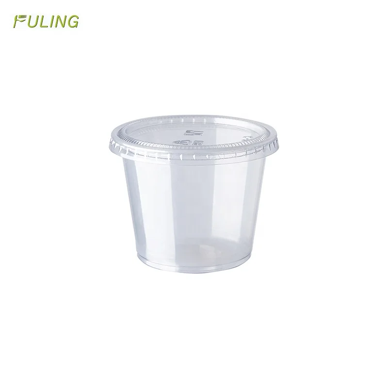 5.5 oz Plastic pp Containers with Lids Disposable Condiment Tasse Pack Tasting Container Sauce Plastic Portion Cup