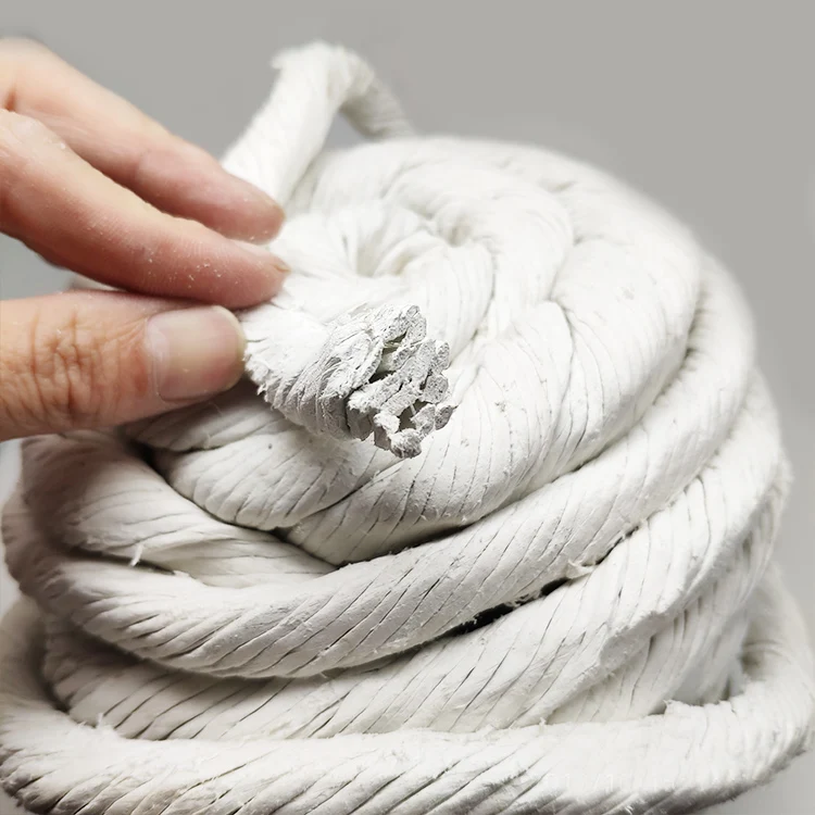 good factory price  braided round packing rope stove  seal glassfiber rope refractory