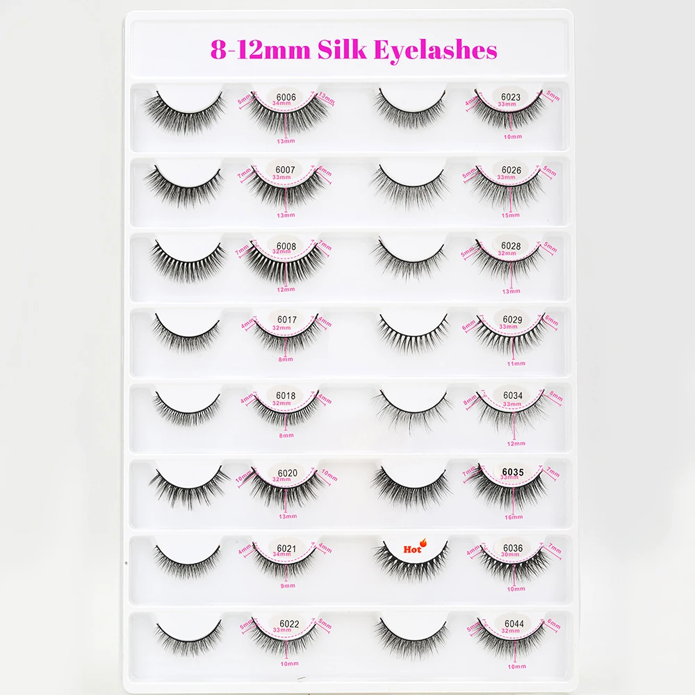 3D Silk Faux Mink Fake Premium Synthetic False Eyelashes Wholesale Natural Strip Eye Lashes Manufacturer