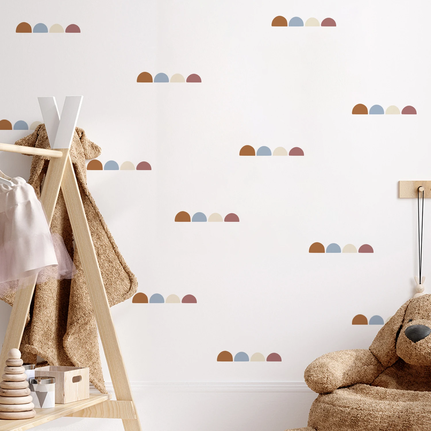 Funlife Vintage Scandinavian Hills Wall Sticker Vinyl Decor Wall Stickers For Nursery Kids Room